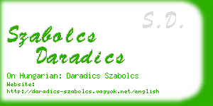szabolcs daradics business card